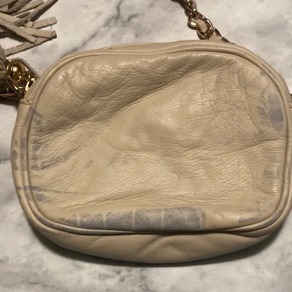 Valentino Cream Quilted Crossbody Bag with Gold Chain - Picture 11 of 16